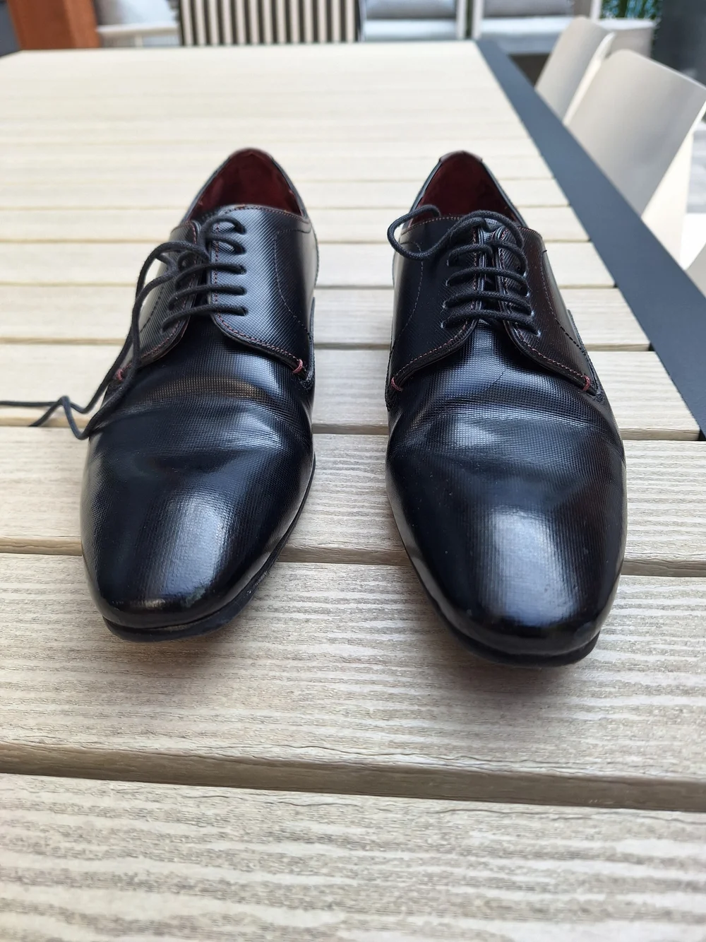 Ted Baker London Men's Black Leather Dress Oxford Shoes (Men's Size 7)